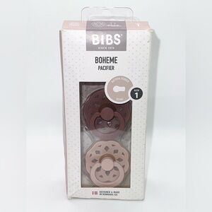 BIBS Boheme Pacifier Set size One in pink and purple